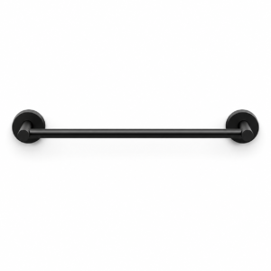 minimalist matte black towel bar