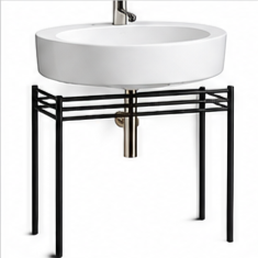 wall mounted basin with metal frame